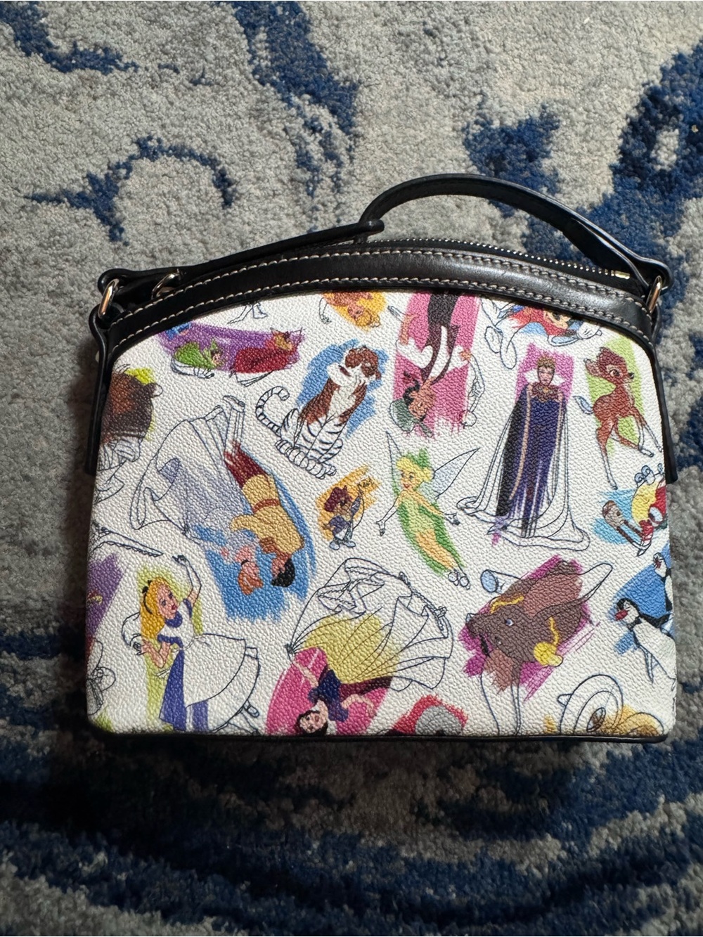 Dooney & Bourke Multicolor Disney Character Shoulder Bag with Black Trim - Picture 2 of 6